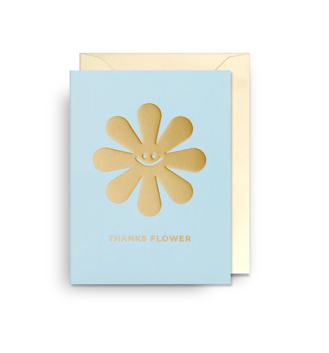 Golden Flower Mini Thank You Card