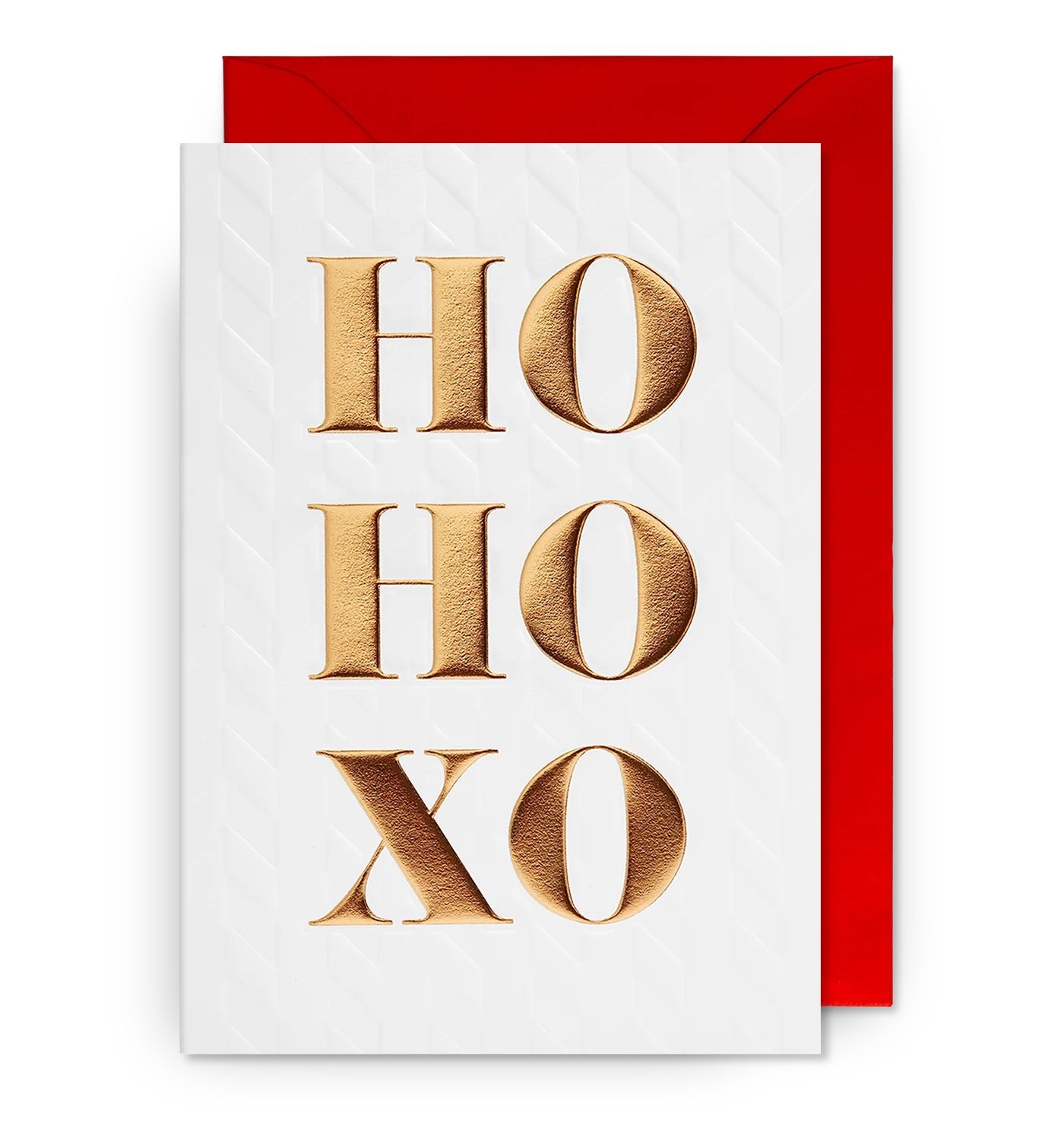 Ho Ho Xo Embossed Christmas Card