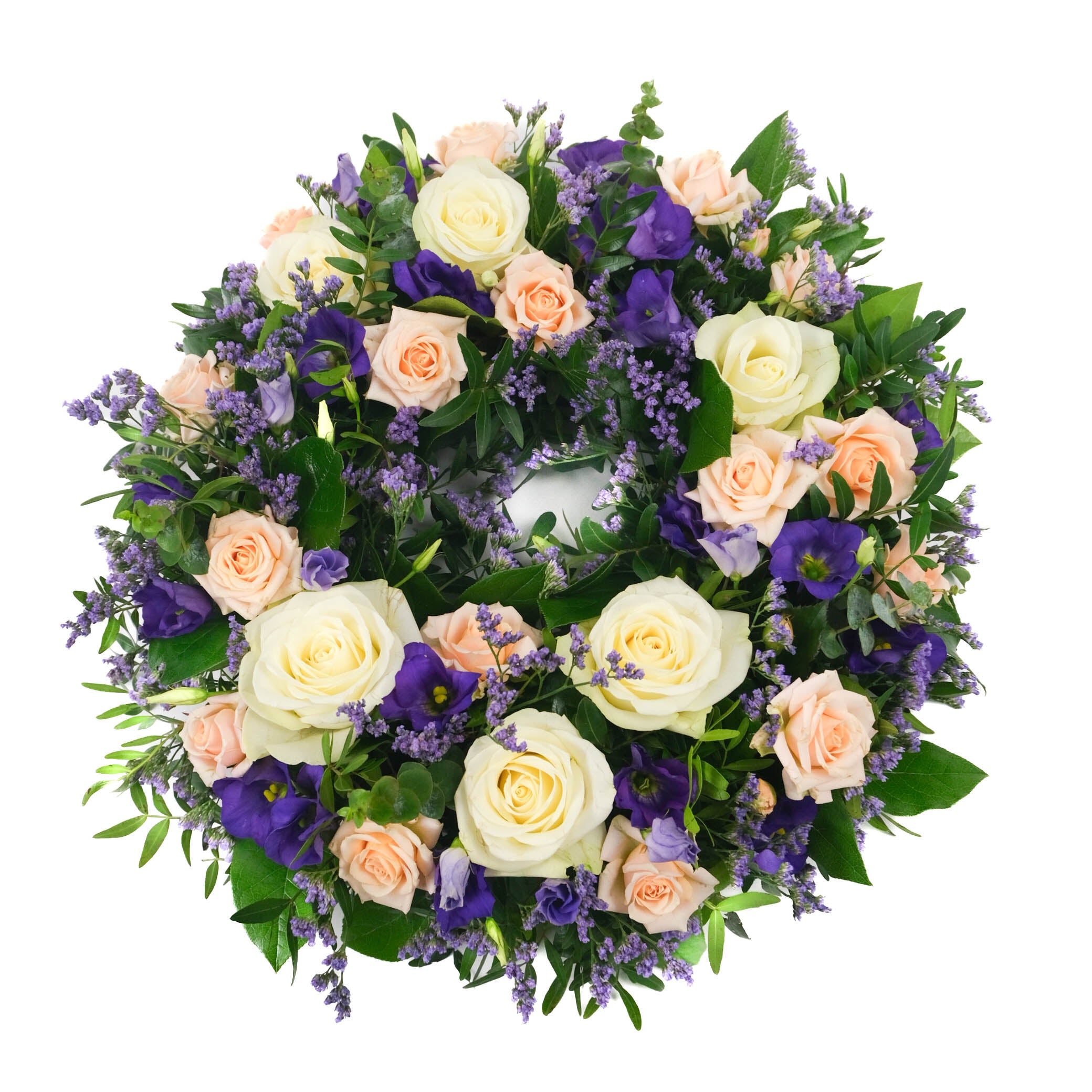 إكليل الخوخ والأبيض والأزرق