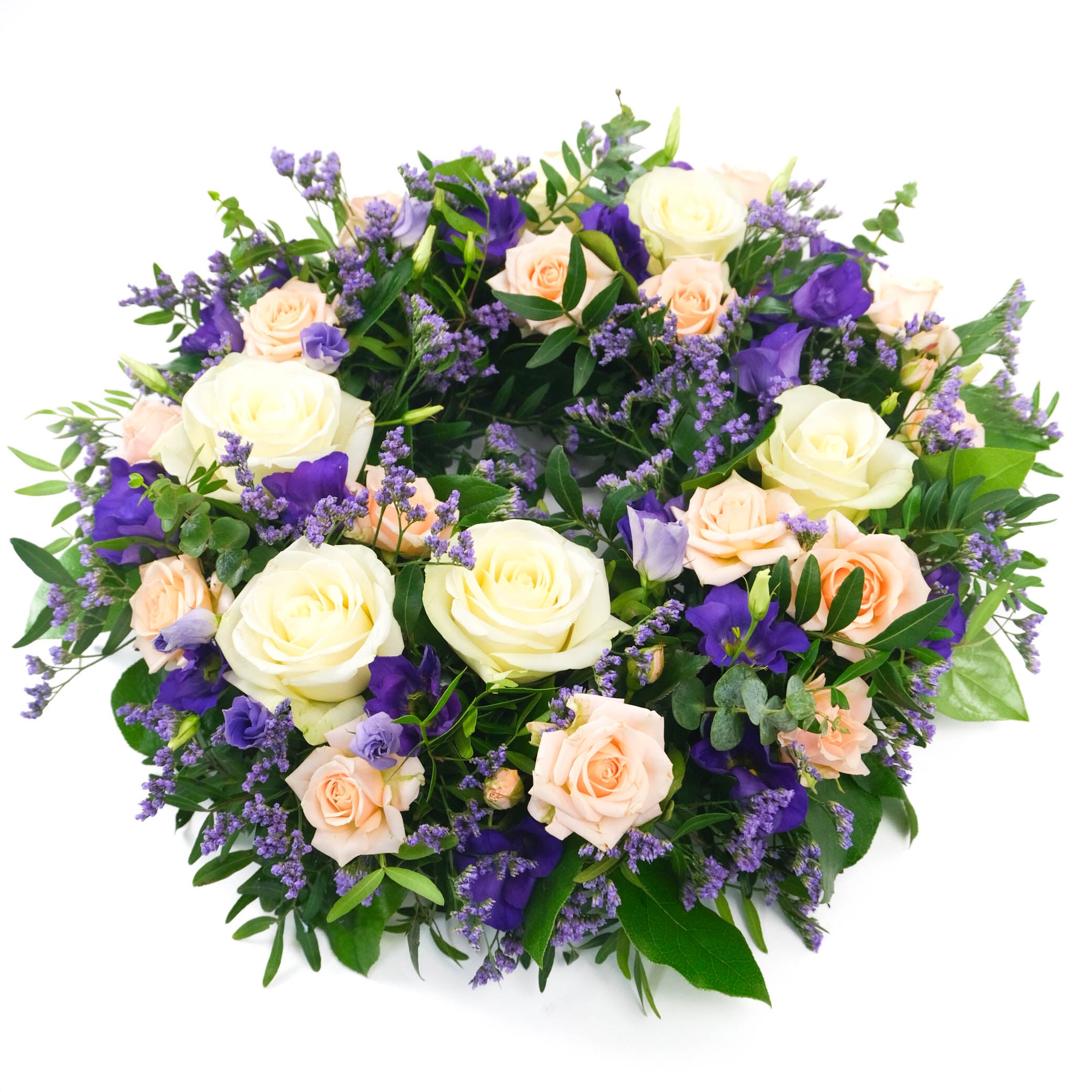 إكليل الخوخ والأبيض والأزرق