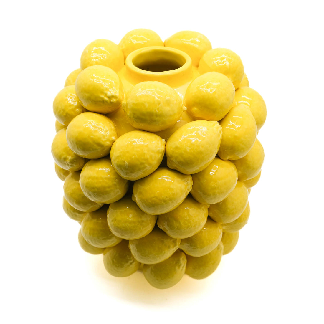 Vase cylindrique couleur miel foncé