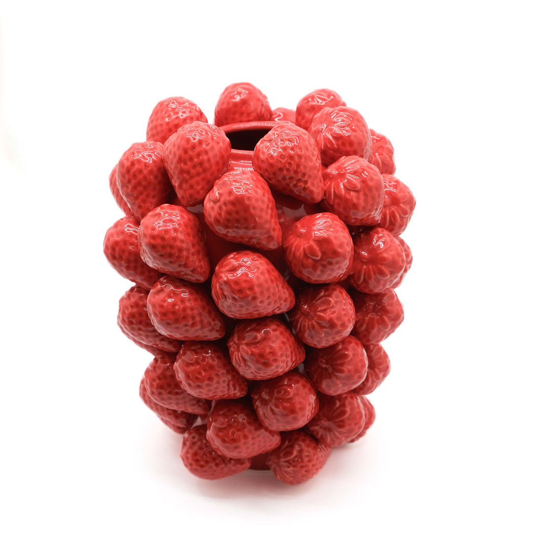 Vase cylindrique couleur miel foncé