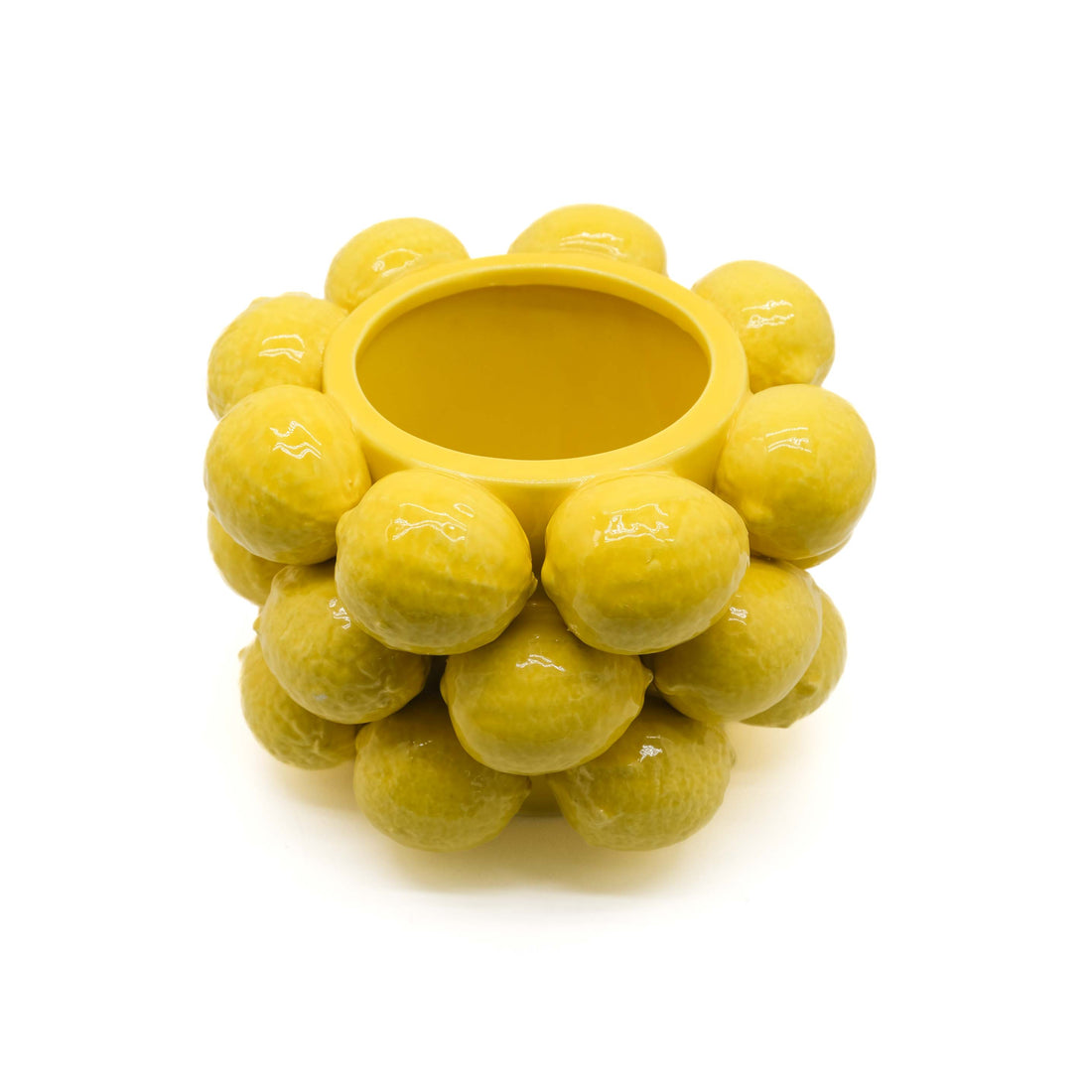 Vase cylindrique couleur miel foncé