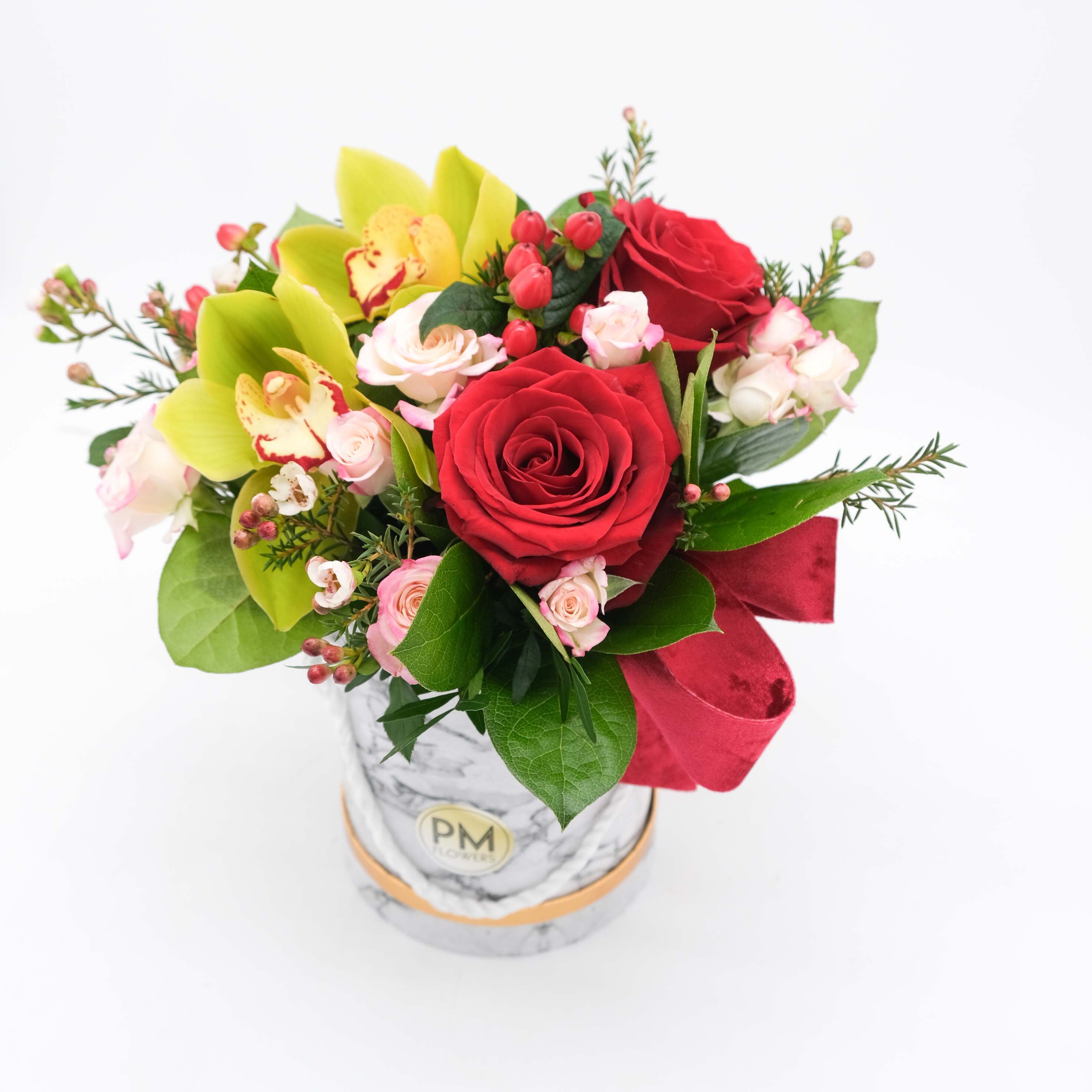 صندوق القبعة - وردي وخوخي