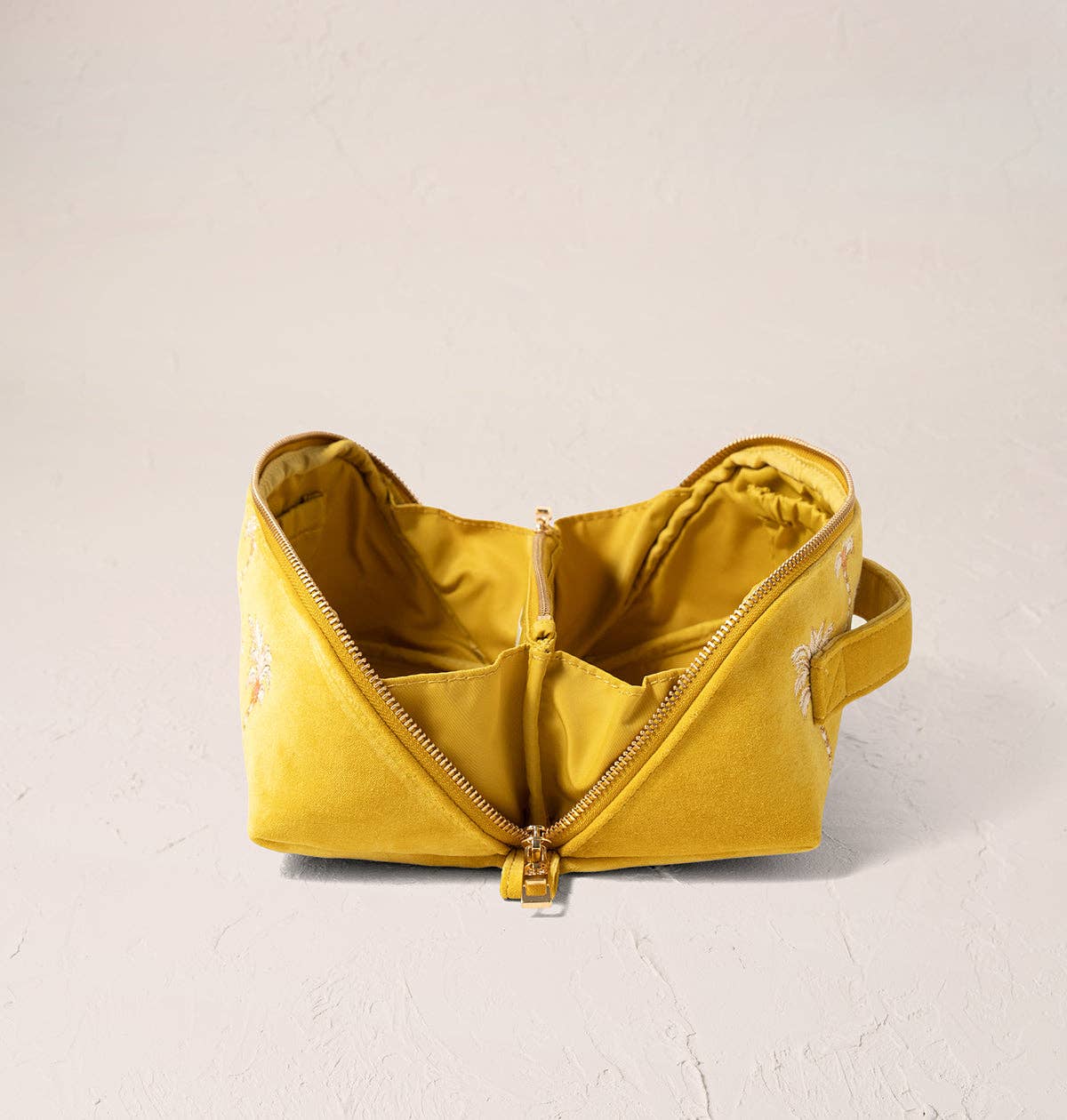 Sunrise Palms Open Flat Makeup Bag