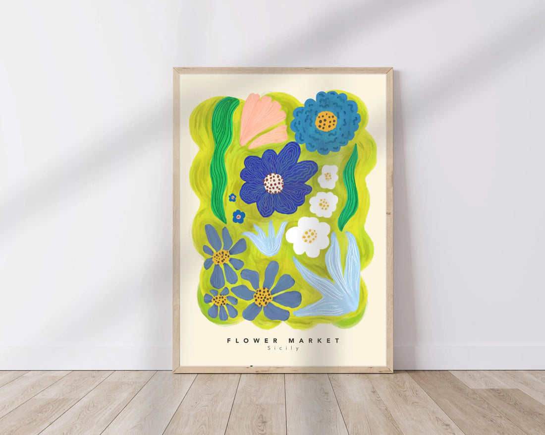 Impression du Marché aux Fleurs Bleues
