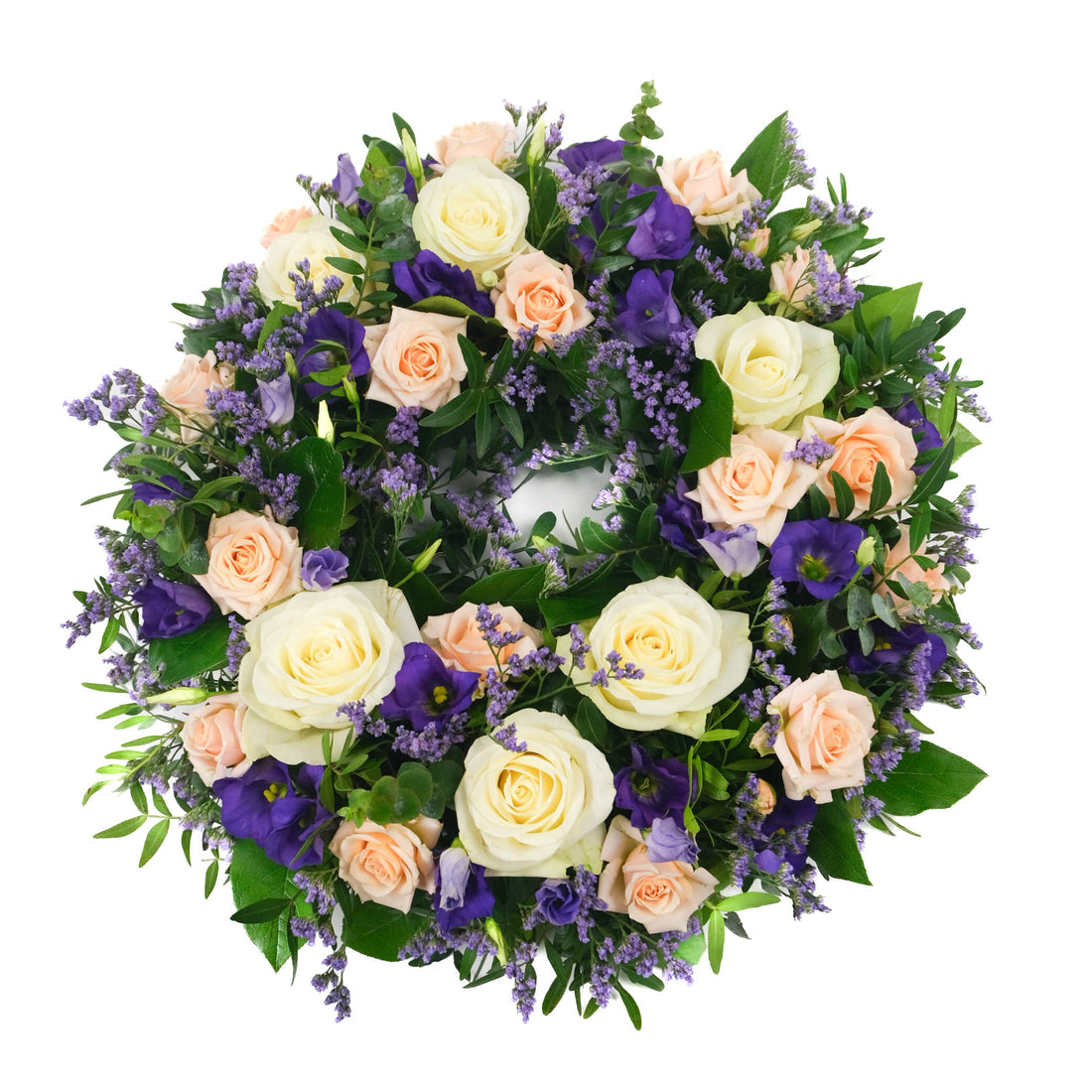 إكليل الخوخ والأبيض والأزرق