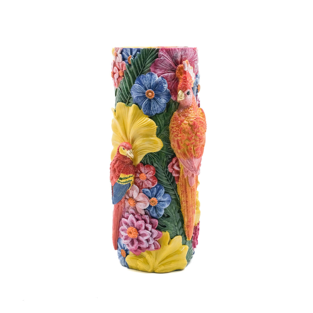 Vase cylindrique couleur miel foncé