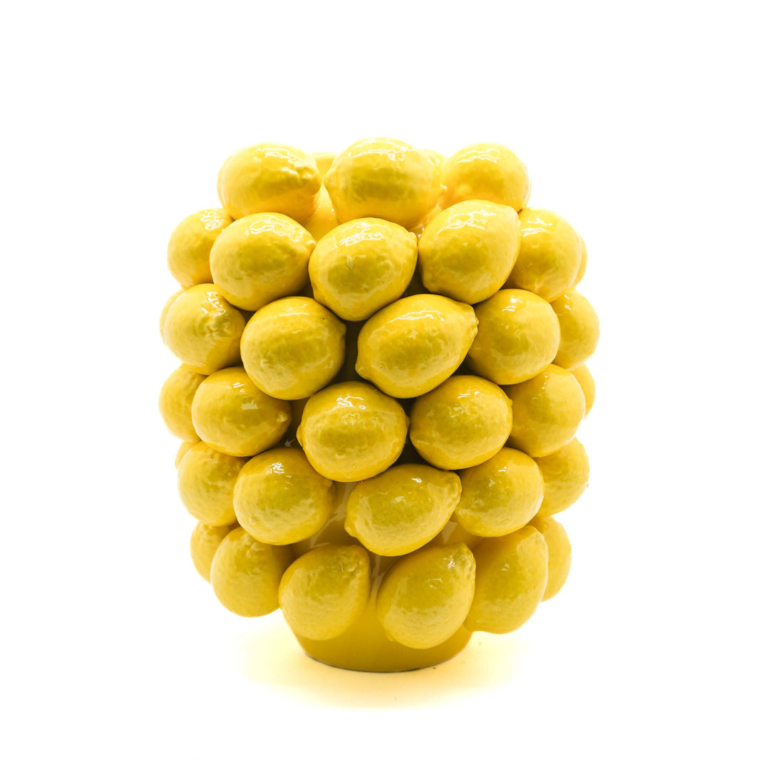 Vase cylindrique couleur miel foncé