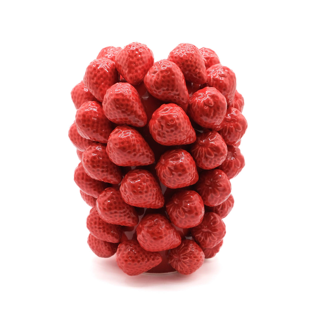 Vase cylindrique couleur miel foncé