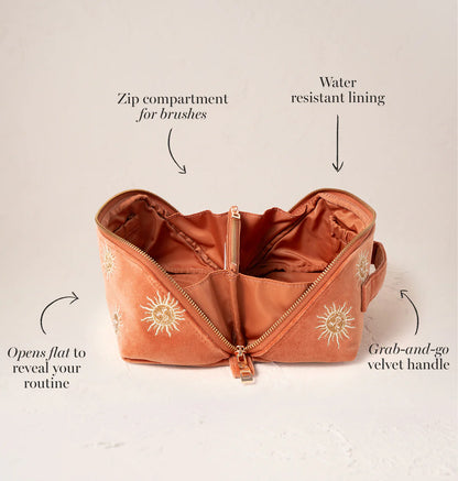 Sun Goddess Open Flat Makeup Bag