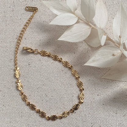 Bracelet chaîne ovale à motif soleil de tous les jours 